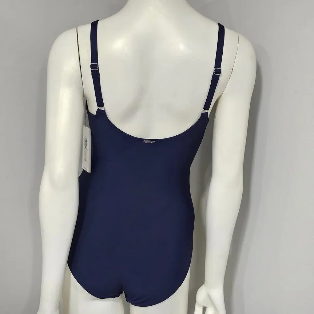 Calvin Klein Twist-Front Tummy-Control One-Piece Swimsuit - Picture 4 of 7